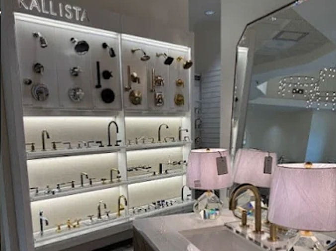 Kallista faucets in the Hughes Supply Huntersville NC Kitchen & Bath Showroom